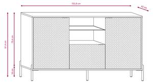 Sideboard DIAMO SB156 3D Schwarz