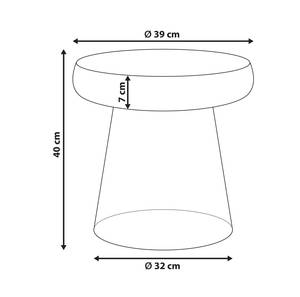 Table d'appoint CALDERA Gris - Verre - 39 x 40 x 39 cm