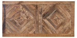 Table basse 120x60x46cm Naturel en métal Noir - Marron - Bois massif - 60 x 46 x 120 cm