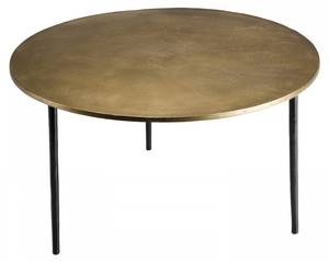 Table basse ronde aluminium doré D80 Doré - Métal - 80 x 45 x 80 cm