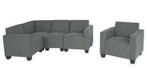 Sofa-System Couch-Garnitur Lyon 4-1 Grau