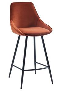 Tabouret de bar MASURIE Lot de 2 Brun rouge