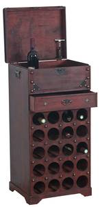 Etagère à vin Calvados 20 bouteilles Marron - Bois manufacturé - En partie en bois massif - 46 x 94 x 38 cm