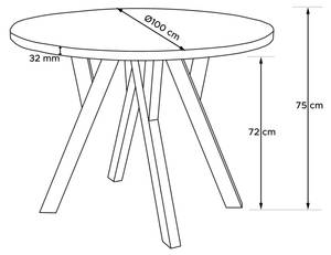 Esstisch INDAGA Schwarz - Breite: 140 cm