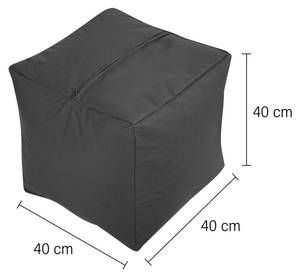 Tabouret pouf "Cube" 40x40x40cm Anthracite