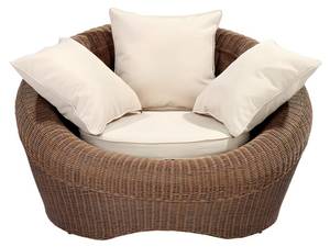 Salon de jardin WHITEHEAVEN Lot de 2 Marron - Fibres naturelles - 107 x 66 x 101 cm