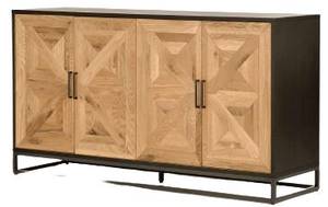 Buffet INDUS SB160 4D2D Beige - Bois massif - Bois/Imitation - 160 x 87 x 46 cm