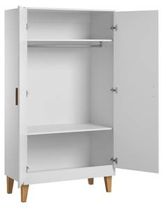 Kleiderschrank Lounge Weiß - Holzwerkstoff - 55 x 187 x 100 cm