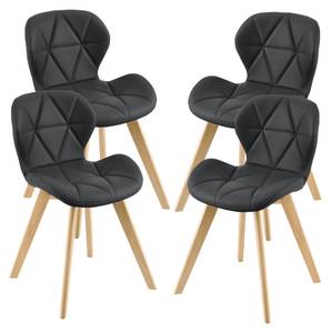 Lot de 4 Chaises Älmhult Noir