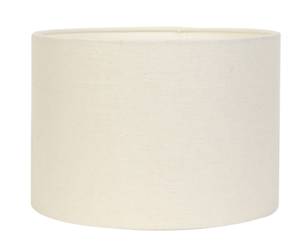 Zylinder Lampenschirm Livigno Weiß - Textil - 20 x 15 x 20 cm