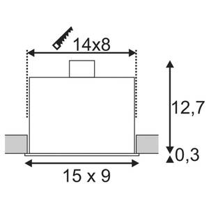 Einbaustrahler A-298081 Weiß - Metall - 15 x 13 x 15 cm