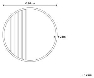 Miroir COUST Doré - Bois manufacturé - 80 x 80 x 2 cm