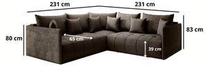 Ecksofa ARDI L Schwarz