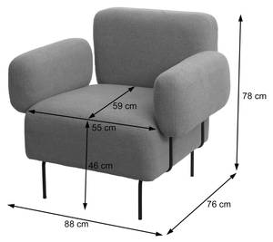 Lounge-Sessel L83 Cremeweiß