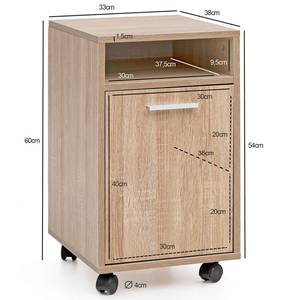 Container eckig LUPO Holz Braun - Holzwerkstoff - 38 x 60 x 33 cm