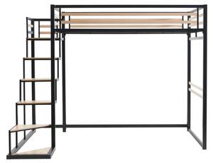 Hochbett JOGUI Schwarz - Metall - 198 x 197 x 260 cm