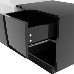 Buffet TV Neptunus Ⅵ Noir - Noir brillant - Blanc