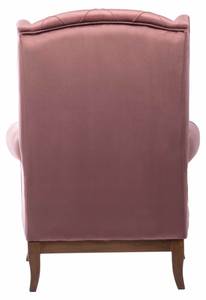 Sessel mit Hocker WINDSOR Chesterfield Pink - Massivholz - 85 x 110 x 80 cm