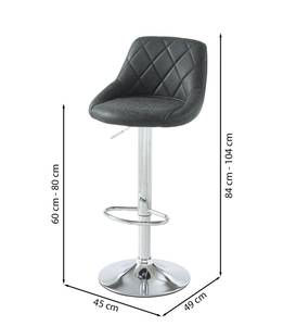 Lot de 2 tabourets de bar MATT Noir