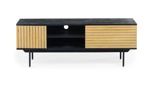 TV-Schrank Piano Schwarz - Braun