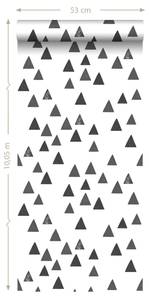 papier peint triangles graphiques 7291 Noir