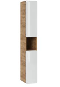 Hängeschrank ARUBA 25x39x170 Braun - Weiß - Holzwerkstoff - Kunststoff - 25 x 170 x 39 cm