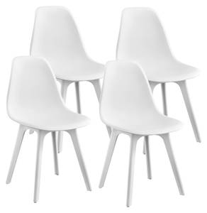 Lot de 4 Chaises Brevik Plastique Blanc