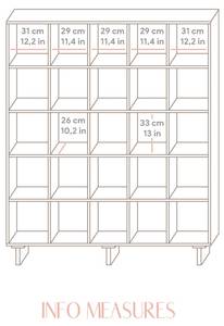 Bücherregal Xelida mit 5 Türen Massivholz - Holzart/Dekor - 160 x 191 x 30 cm