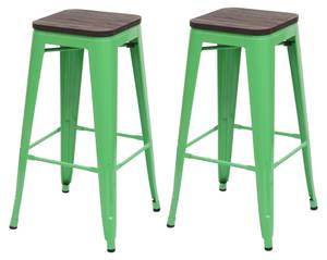 Tabouret de bar A73 (lot de 2) Vert