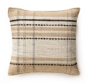 Housse de coussin Bahati Beige - Fibres naturelles - 45 x 1 x 45 cm