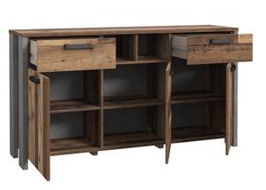 Sideboard Cedric 3 Braun - Holzwerkstoff - 157 x 87 x 42 cm