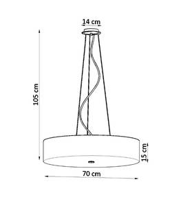 Kronleuchter Skala Schwarz - Glas - Holzart/Dekor - 70 x 105 x 70 cm