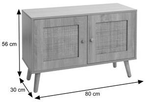 Kommode M40 Braun - Holzwerkstoff - 80 x 56 x 30 cm