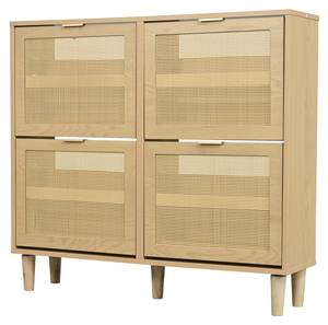 Sideboard Kommode Coeus Ⅲ Braun - Holzwerkstoff - Metall - Massivholz - Holzart/Dekor - 25 x 90 x 100 cm