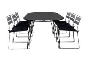 Viga Gartenset Tisch Grau - Metall - 100 x 74 x 200 cm