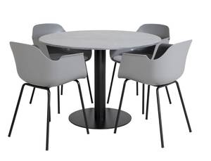 Essgruppe Estelle 42 (5-teilig) Grau - Massivholz - 106 x 75 x 106 cm