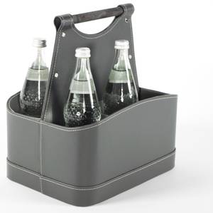 Flaschenhalter SIXFLSK32GR Grau - Kunstleder - 25 x 19 x 32 cm