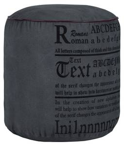 Pouf rond Ø 42x42cm Anhracite Gris - Textile - 42 x 42 x 42 cm