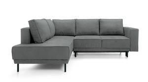 Ecksofa Rodario Steingrau - Massivholz - Textil - Holz teilmassiv