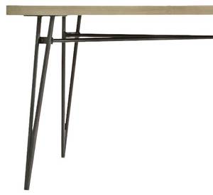 Table à manger ADESSO DT180 Beige - Bois massif - Bois/Imitation - 180 x 76 x 80 cm