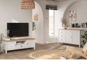 Buffet Misti Blanc - Bois massif - 40 x 81 x 150 cm