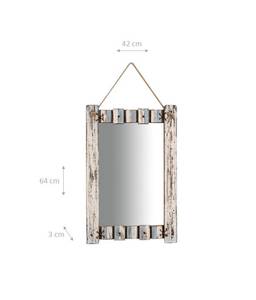 Miroir Mural Eco-Reflet Bois massif - 3 x 64 x 42 cm