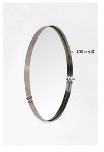 Miroir Curve Acier - Doré