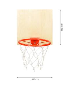 Basketballkorb Braun - Rot - Weiß - Holzwerkstoff - Metall - 85 x 1 x 42 cm