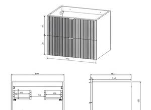 Meuble sous vasque ZEVINI Blanc - Profondeur : 60 cm