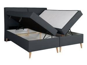 Boxspringbett Doppelbett Scarlett Grau - Tiefe: 140 cm