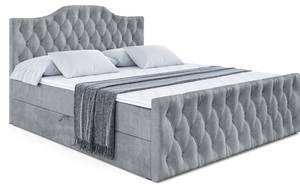 Boxspringbett VILA-1-Z Hellgrau - Breite: 160 cm - H3