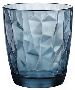 Wasserglas Diamond 6er Set Blau - Naturfaser - 2 x 11 x 10 cm