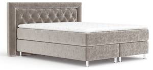 Boxspringbett Lavello Taupe - Breite: 140 cm