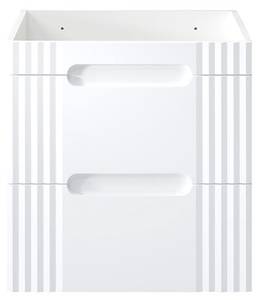 Armoire sous lavabos FIJI CUW60 2D Blanc - Bois manufacturé - Matière plastique - 60 x 62 x 46 cm